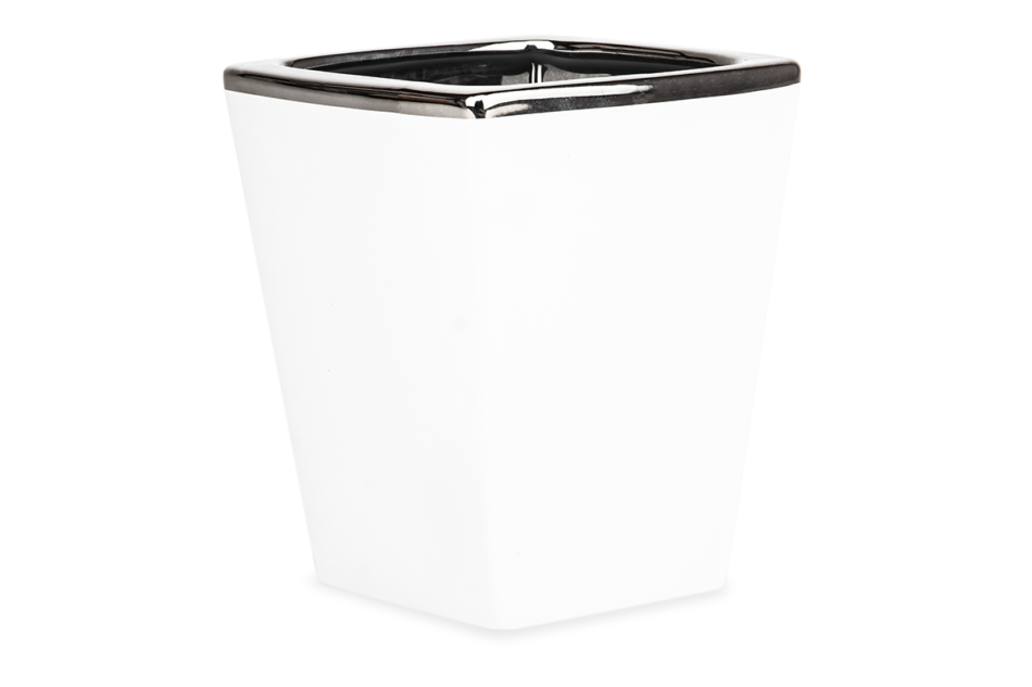 ALBUS Osłonka kwadrat biały/srebrny - zdjęcie 1