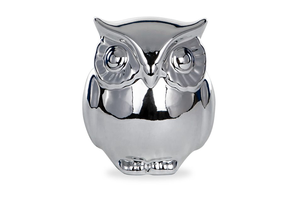 IBISO Figurka sowa srebrny - zdjęcie 0