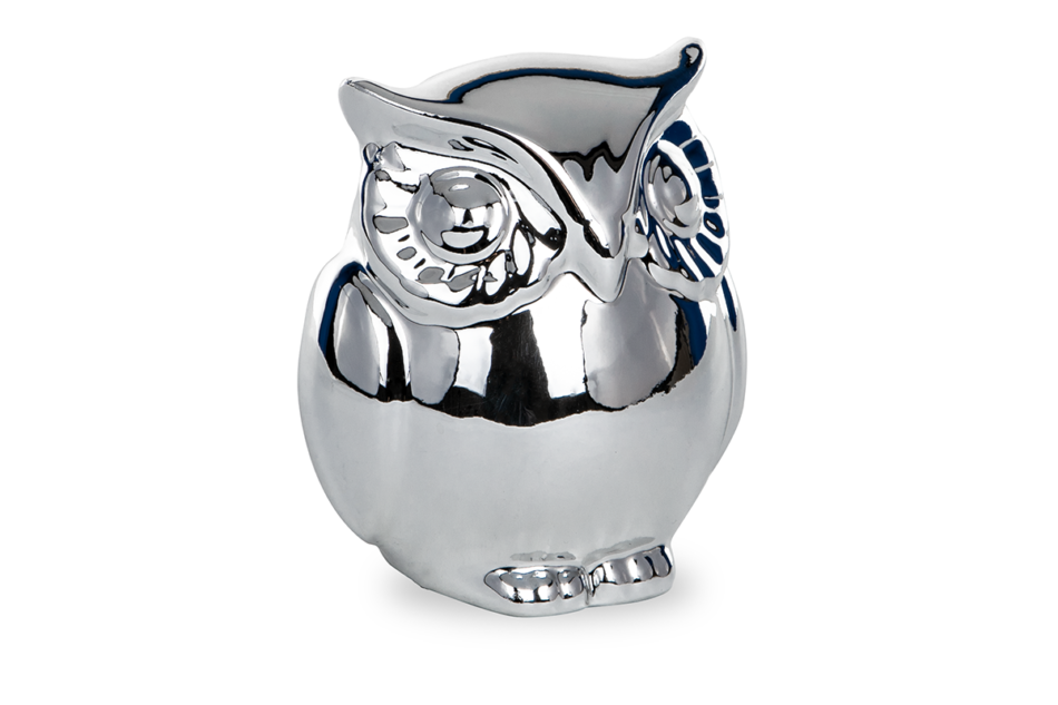IBISO Figurka sowa srebrny - zdjęcie 1