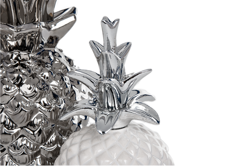 TROPICOS Figurka ananas srebrny - zdjęcie 1
