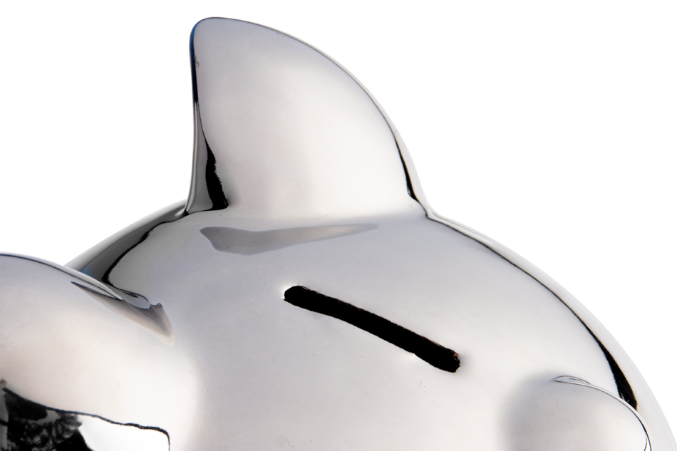 TIBILLO Świnka skarbonka srebrny - zdjęcie 2