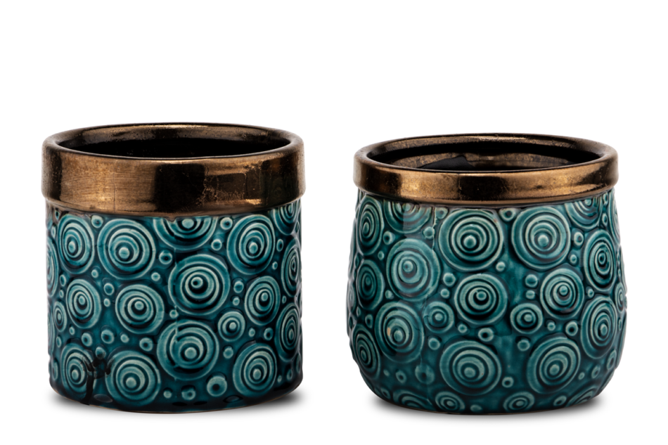 FLAVU Osłonka walec turkusowy/brązowy - zdjęcie 2