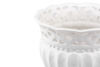 LICIO Osłonka prążki i koronka biały - zdjęcie 2