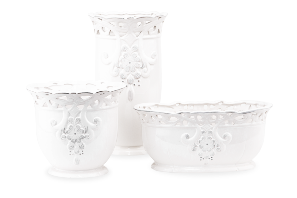 AZURE Osłonka ażurowa biały - zdjęcie 1