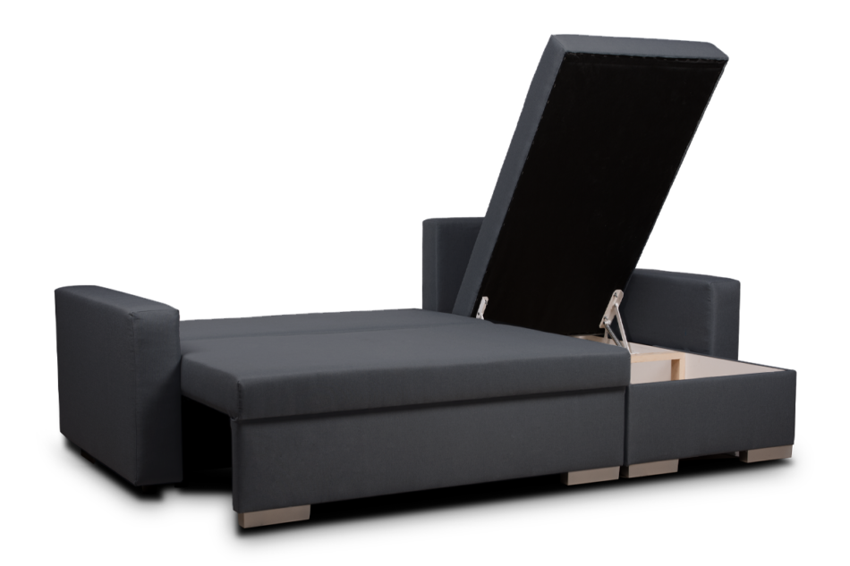 HALLIS Narożnik rozkładany (lewy/prawy) antracytowy - zdjęcie 5