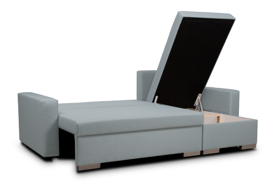 HALLIS Narożnik rozkładany (lewy/prawy) błękitny - zdjęcie 6