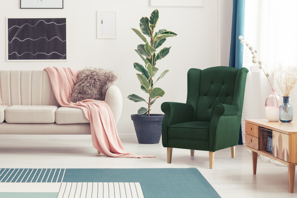 NIROS Fotel ciemny zielony - zdjęcie 1