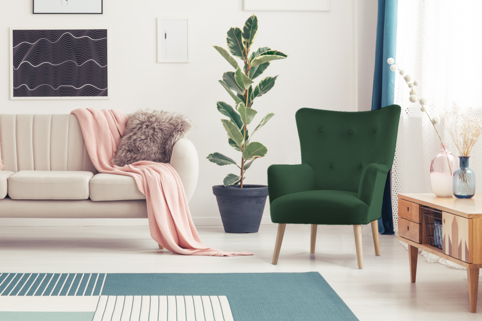 ACRIDO Fotel ciemny zielony - zdjęcie 1