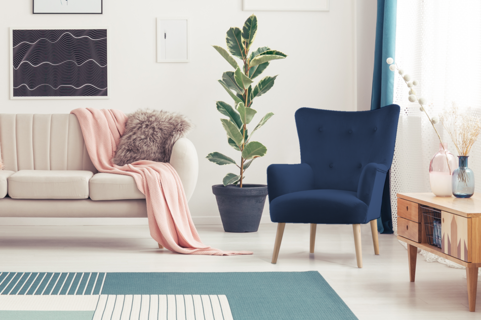 ACRIDO Fotel granatowy - zdjęcie 6