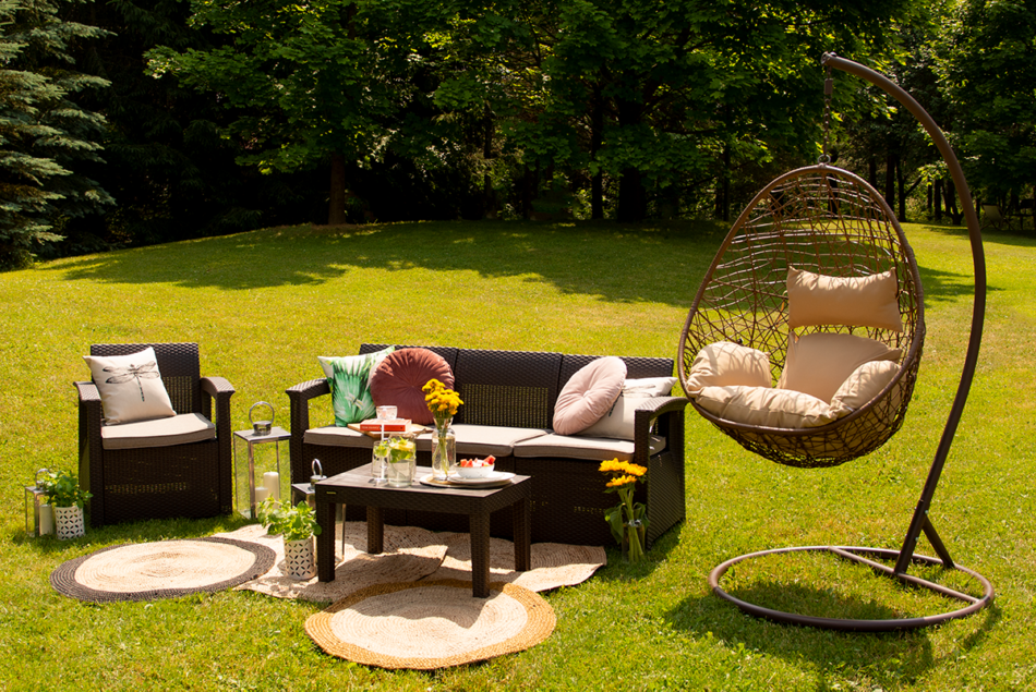 CULLUS Fotel wiszący brązowy/ecru - zdjęcie 6