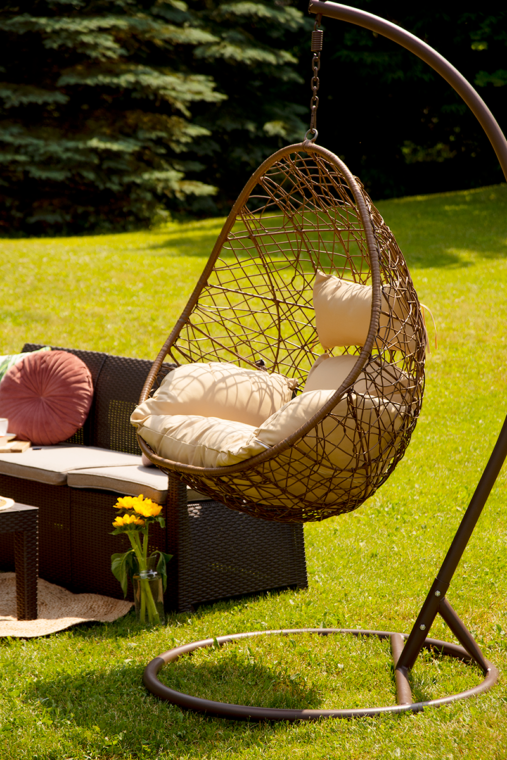 CULLUS Fotel wiszący brązowy/ecru - zdjęcie 7