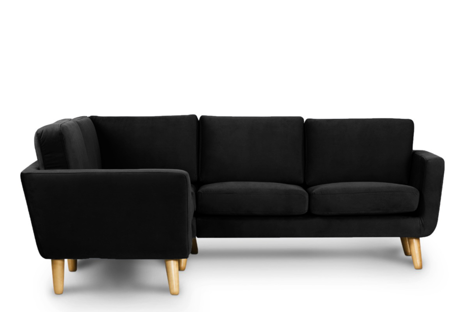 TAGIO Czarny narożnik skandynawski lewy czarny - zdjęcie 0