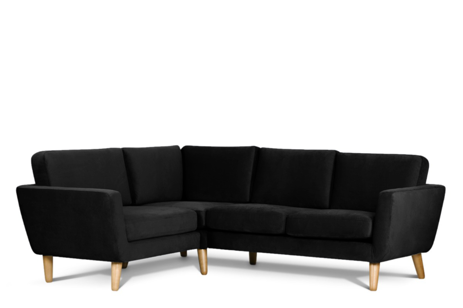 TAGIO Czarny narożnik skandynawski lewy czarny - zdjęcie 1