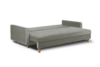 ERISO Szara sofa welurowa 3 osobowa rozkładana szary - zdjęcie 3
