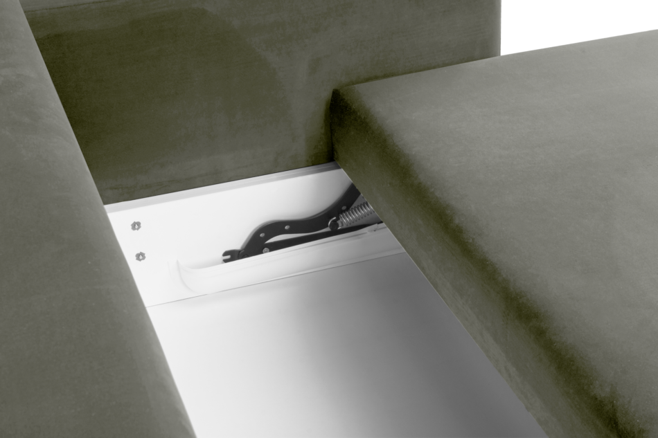 ERISO Szara sofa welurowa 3 osobowa rozkładana szary - zdjęcie 5