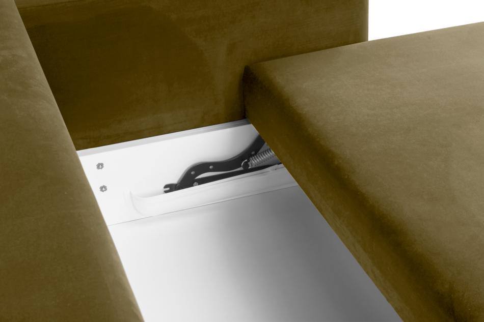 ERISO Beżowa welurowa sofa 3 osobowa rozkładana beżowy - zdjęcie 6