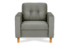 ERISO Welurowy szary fotel do salonu szary - zdjęcie 1