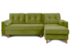 ERISO Zielony welurowy narożnik do salonu oliwkowy - zdjęcie 1