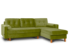 ERISO Zielony welurowy narożnik do salonu oliwkowy - zdjęcie 2