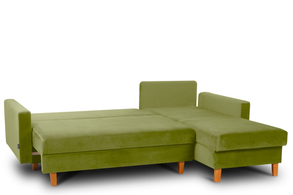 ERISO Zielony welurowy narożnik do salonu oliwkowy - zdjęcie 3