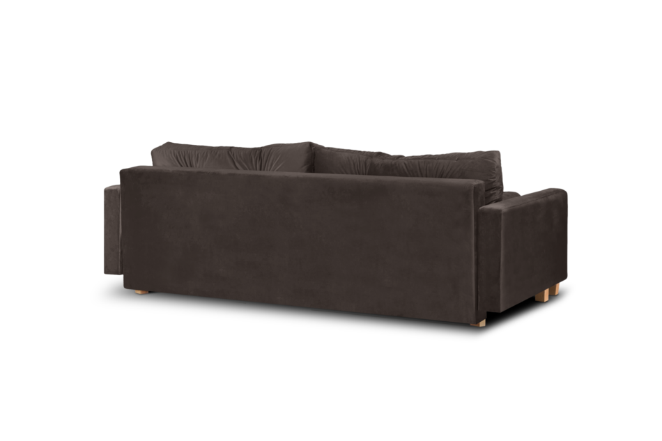 ERISO Brązowa sofa 3 osobowa rozkładana brązowy - zdjęcie 3