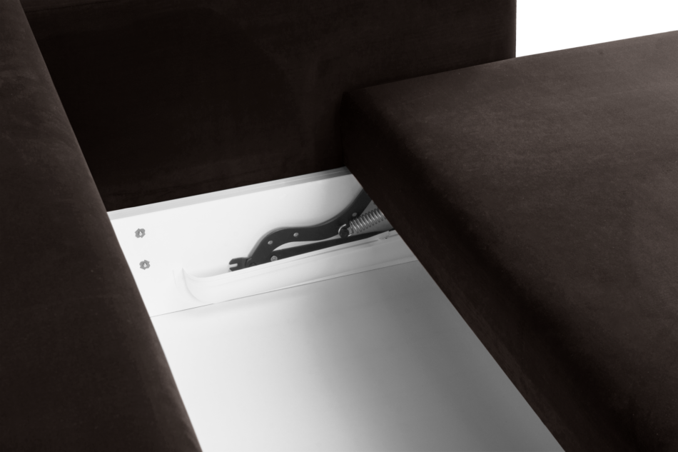 ERISO Brązowa sofa 3 osobowa rozkładana brązowy - zdjęcie 6