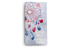 DIMUS, https://dev1-mda.konsimo.pl/kolekcja/dimus/ Ręcznik łapacz snów niebieski/różowy - zdjęcie