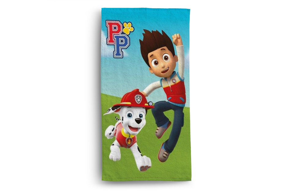 FABULIO Ręcznik Paw Patrol strażak niebieski/zielony - zdjęcie