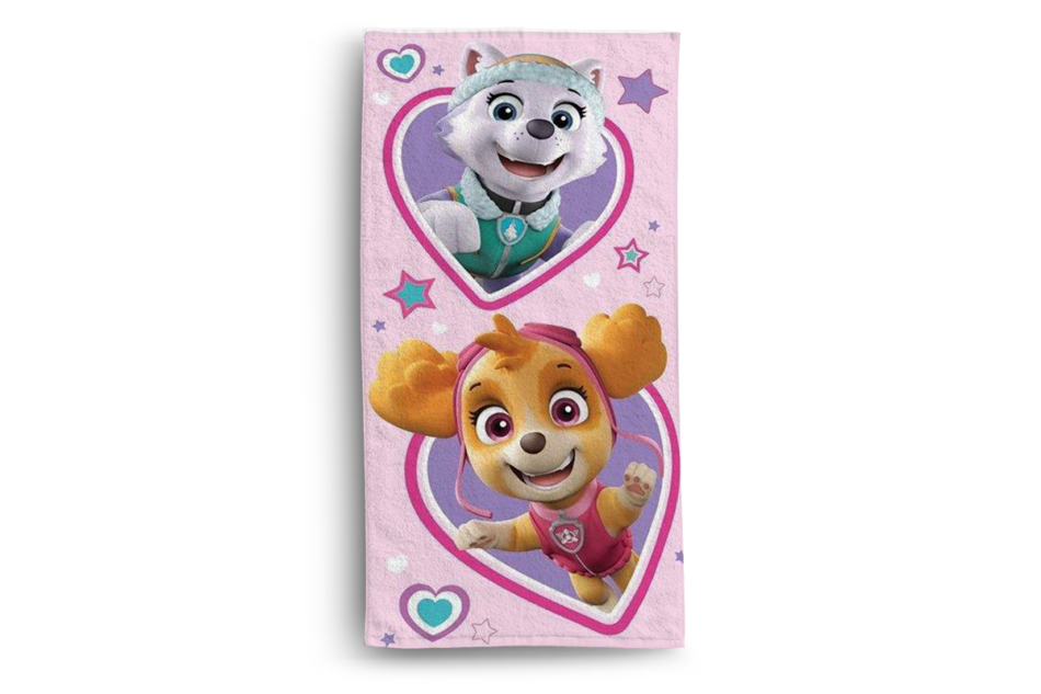FABULIO Ręcznik Paw Patrol serca różowy/fioletowy - zdjęcie