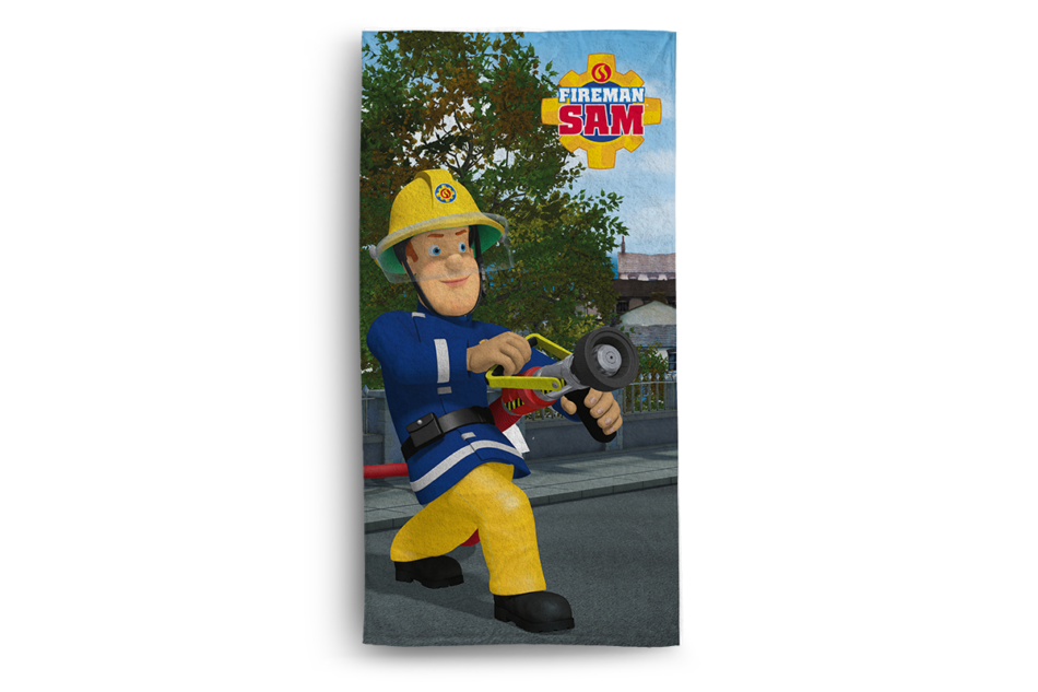 FABULIO Ręcznik strażak Sam zielony/niebieski/żółty - zdjęcie