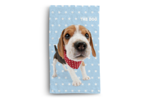 FABULIO, https://dev1-mda.konsimo.pl/kolekcja/fabulio/ Ręcznik the Dog niebieski/biały/brązowy - zdjęcie