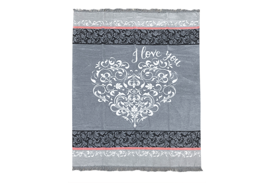 FIGO Koc szary/czarny/beżowy/koralowy - zdjęcie 1