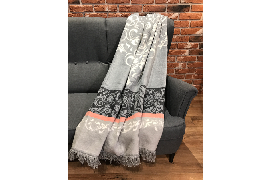 FIGO Koc szary/czarny/beżowy/koralowy - zdjęcie 2