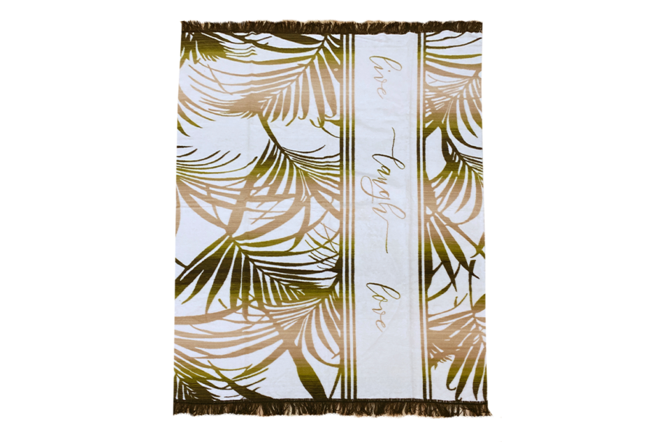 FIGO Koc biały/beżowy/zielony - zdjęcie 0