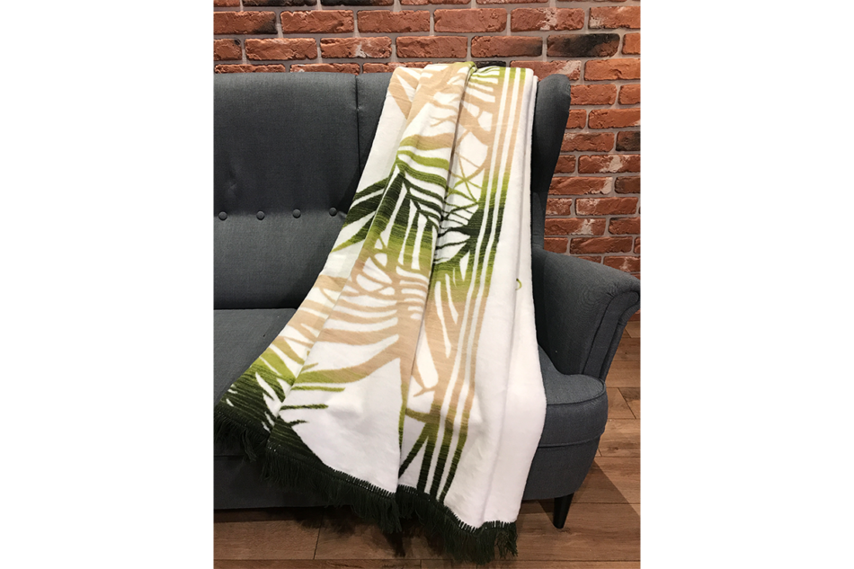 FIGO Koc biały/beżowy/zielony - zdjęcie 2