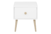 GAIA Stolik nocny biały/dąb - zdjęcie 1