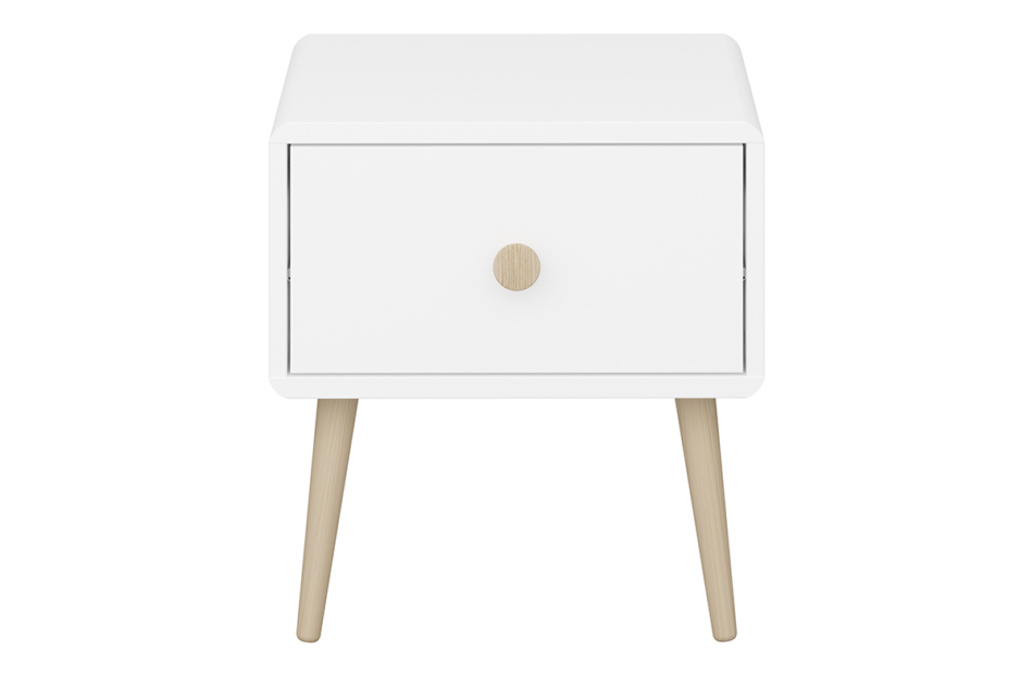 GAIA Stolik nocny biały/dąb - zdjęcie 0