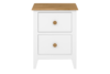 HESTON Stolik nocny biały/dąb naturalny - zdjęcie 1