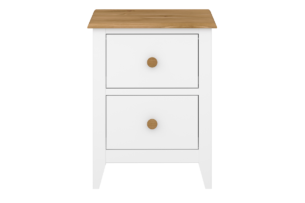 HESTON, https://dev1-mda.konsimo.pl/kolekcja/heston/ Stolik nocny biały/dąb naturalny - zdjęcie