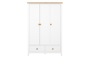 HESTON, https://dev1-mda.konsimo.pl/kolekcja/heston/ Szafa ubraniowa biały/dąb naturalny - zdjęcie