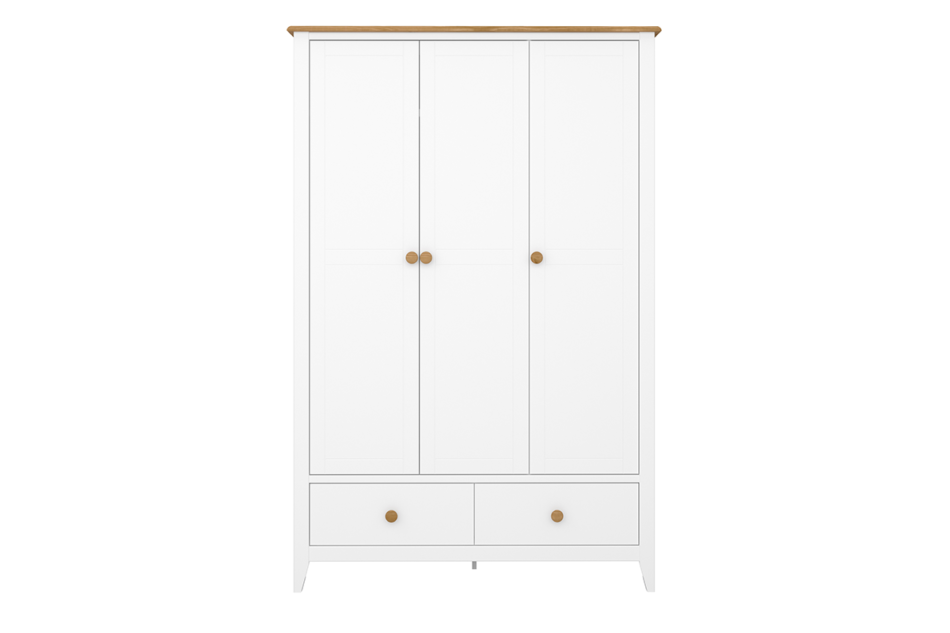 HESTON Szafa ubraniowa biały/dąb naturalny - zdjęcie 0