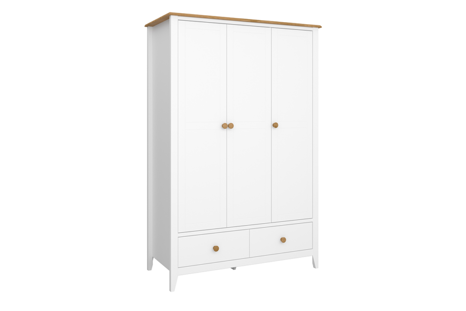 HESTON Szafa ubraniowa biały/dąb naturalny - zdjęcie 2