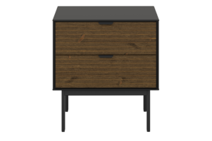 SOMA, https://dev1-mda.konsimo.pl/kolekcja/soma/ Stolik nocny czarny/jesion ciemny - zdjęcie
