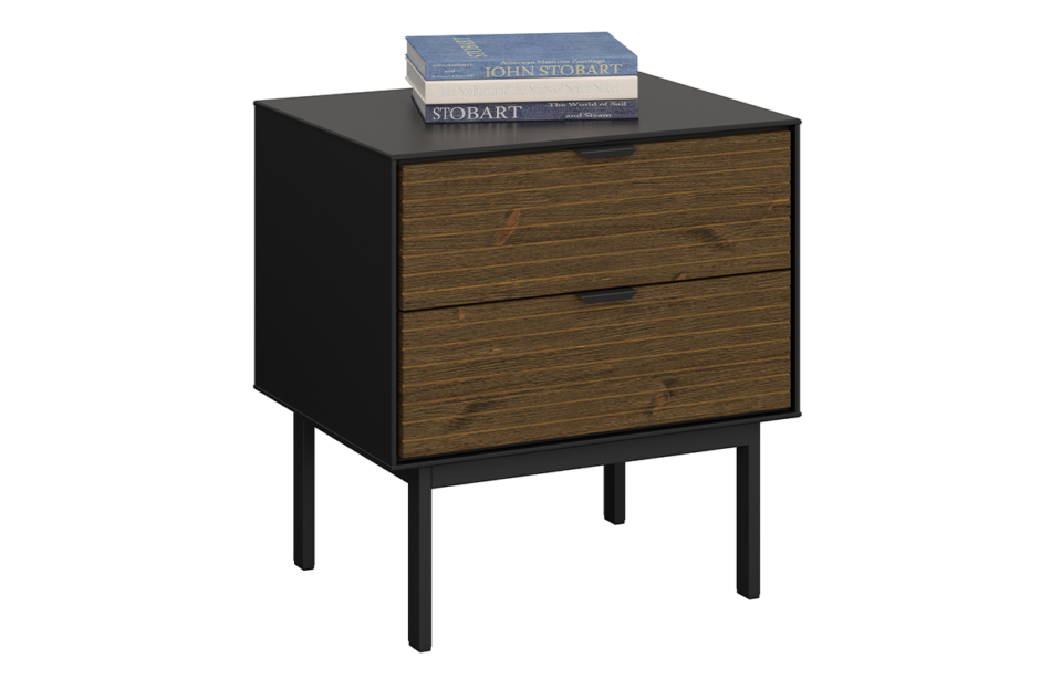 SOMA Stolik nocny czarny/jesion ciemny - zdjęcie 1