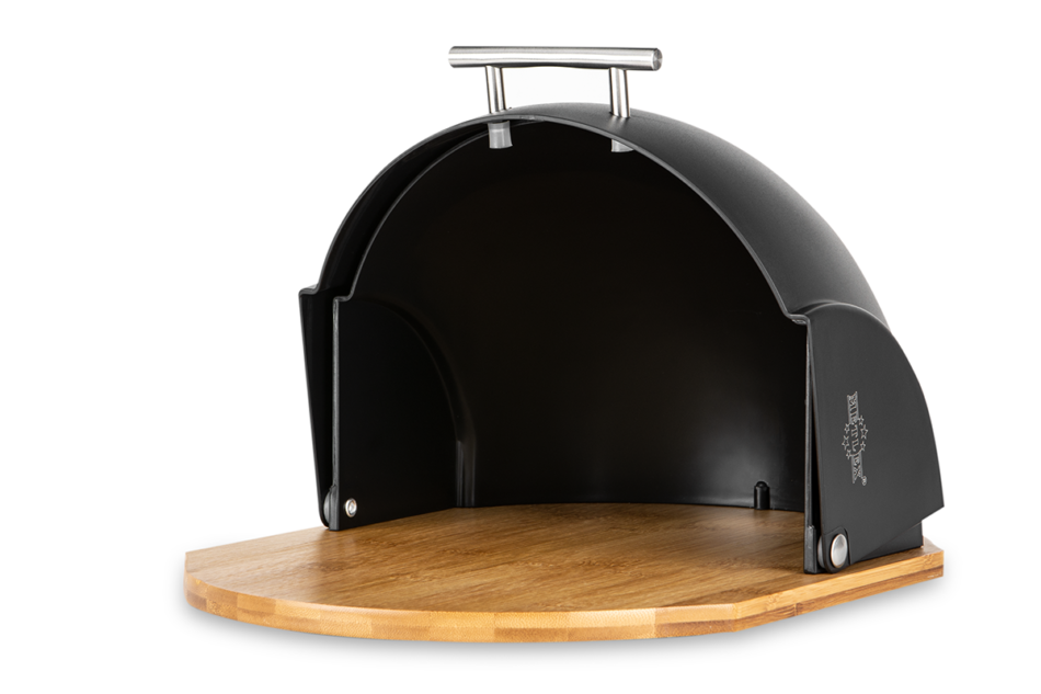 SILIGO Chlebak bambusowy czarny okrągły czarny - zdjęcie 2