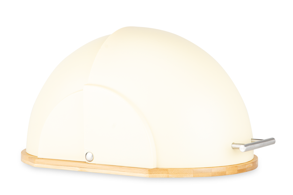 SILIGO Chlebak bambusowy kremowy okrągły kremowy - zdjęcie 0