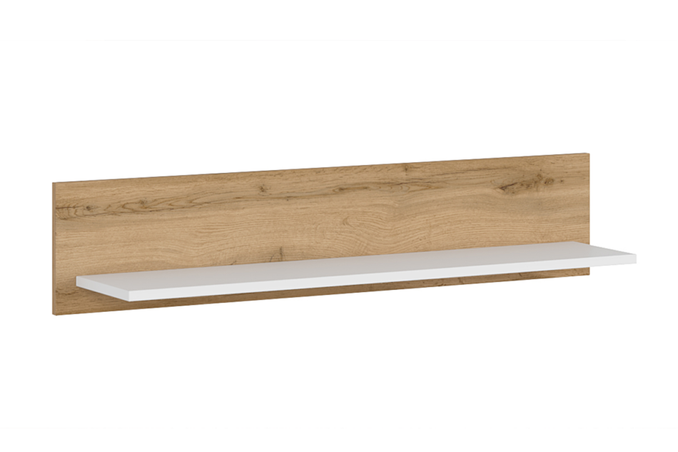 DAMINO Półka wisząca dąb wotan/biały połysk - zdjęcie 0