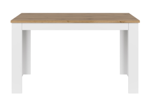 DAMINO, https://dev1-mda.konsimo.pl/kolekcja/damino/ Stół rozkładany biały połysk/dąb wotan - zdjęcie