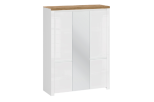DAMINO, https://dev1-mda.konsimo.pl/kolekcja/damino/ Szafa biały połysk/dąb wotan - zdjęcie