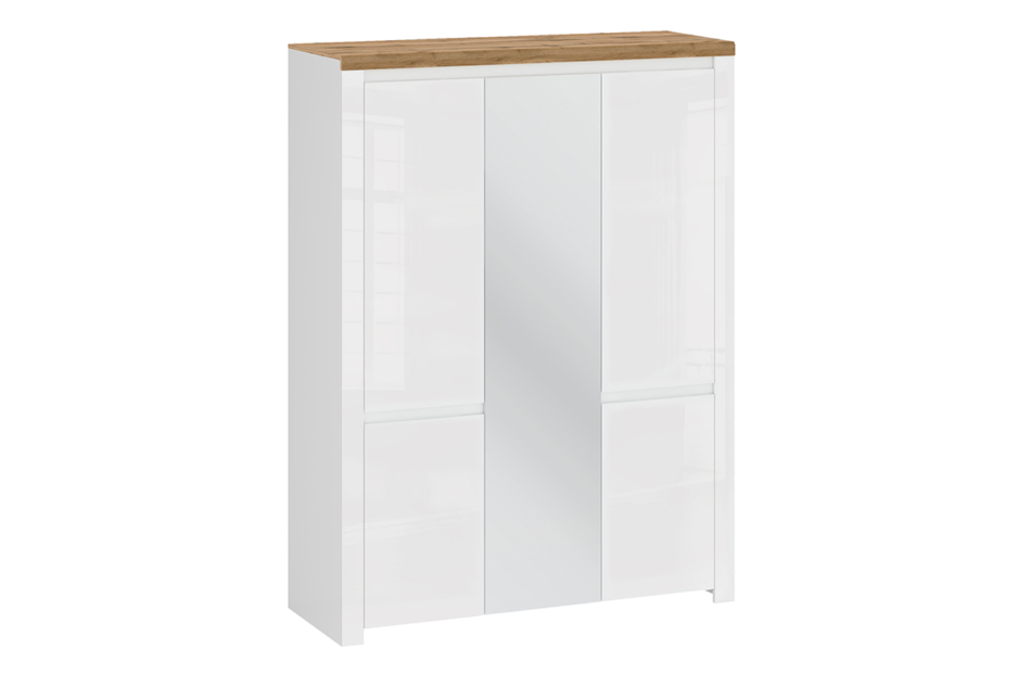 DAMINO Szafa biały połysk/dąb wotan - zdjęcie 0
